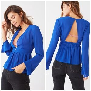 Urban Outfitters deep V blouse S